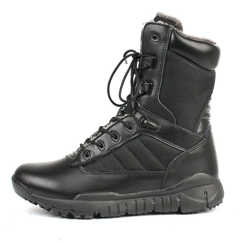 Flying Tiger Winter Warm Combat Boots Men's Zipper Tooling Boots Desert Boots Women's Martin Tactical Boots_vogvips.com