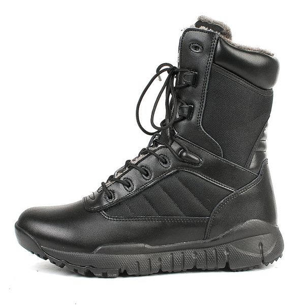 Flying Tiger Winter Warm Combat Boots Men's Zipper Tooling Boots Desert Boots Women's Martin Tactical Boots_vogvips.com