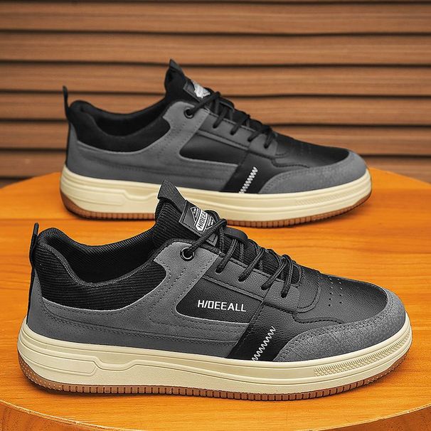 Men's Casual Sneakers Breathable Round-Toe Low-Top Shoes With Rubber Sole For Comfort And Style Casual Sneakers Trendy Shoes_vogvips.com