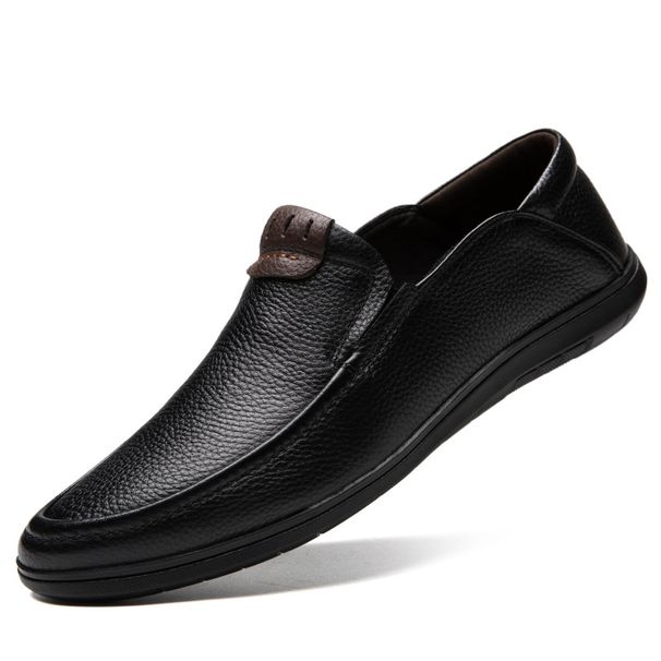 Men's Casual Leather Shoes, Casual Lace-up Leather Shoes, Platform Soft Leather Men's Shoes_vogvips.com