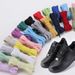 Shoe Accessories colorful single flat white and black shoelaces shoelace_vogvips.com