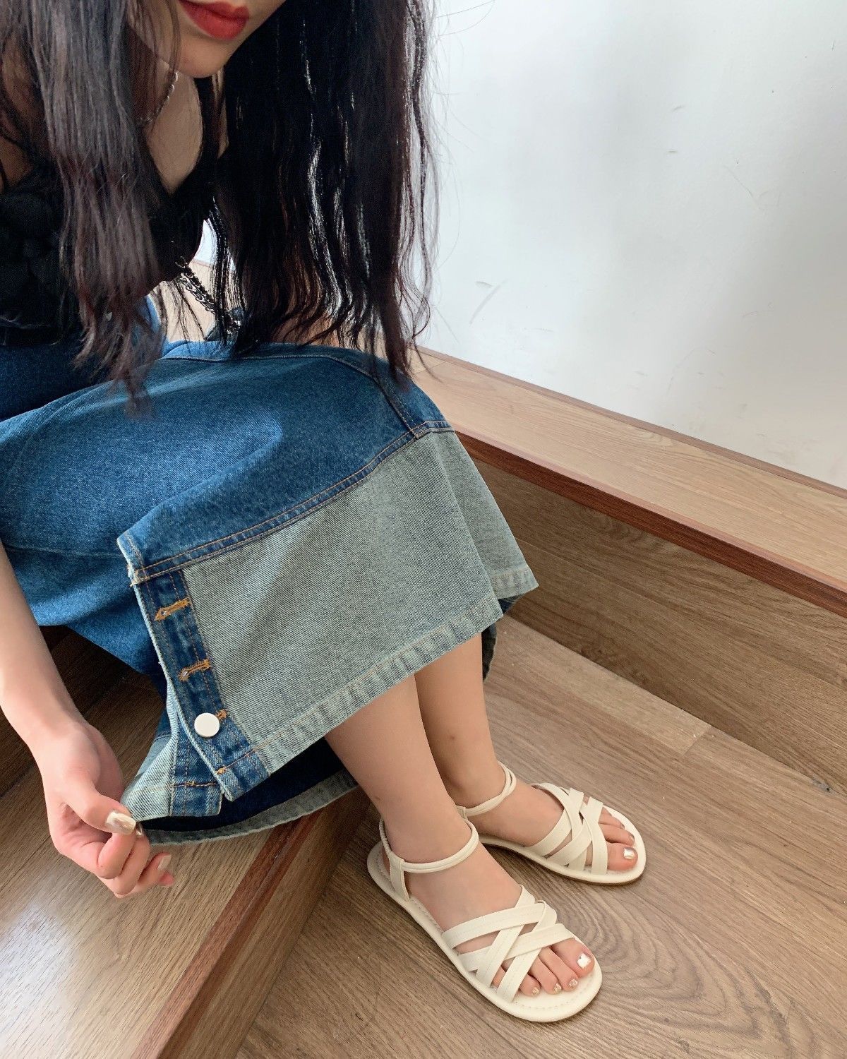 Breathable Sandals For Women Summer Flat 2024 New Soft Girl Student Fairy Vacation Style Roman Beach Shoes_vogvips.com
