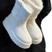 Thick-Soled Mid-Calf Fleece-Lined For Women 2025 New Thickened Warm Northeast Cotton Shoes Non-Slip Furry Snow Boots_vogvips.com