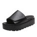Cross-Border Women's One-Strap Sandals Summer 2022 New Style Large Size Casual European And American Mid-Heel Platform_vogvips.com