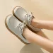 AIYUQI Women's Flats Genuine Leather Straps Student British Style Large Size Spring Shoes Women_vogvips.com
