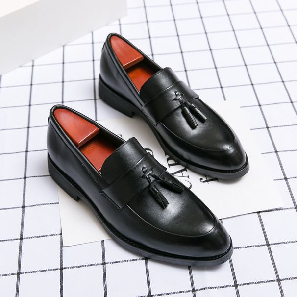 Casual Leather Seasons Shoes Large Fashion Trendy British Size 6 Loafers Xuheng Men's New Style Slip-On_vogvips.com