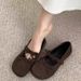 Spring 2026 New Style Flat Round-toed Low-heeled Single Shoes With Bow Ties - Mary Jane Shoes_vogvips.com