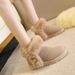 Women's Winter Snow Boots - Suede Short Boots With Fleece Lining For Cold Weather (Korean Style)_vogvips.com