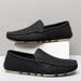 Euro Step Autumn Summer 2025 New Men's Shoes Large Size Lazy Pigskin Loafers British Korean Style Slip-On_vogvips.com
