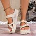 Ladies' EVA Casual Simple Buckle Flat Heel Thick Sole Set For Wearing One Word Slippers In Large Size_vogvips.com