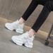 Women's Thick-soled Dance 2026 Autumn New Model, Trendy Leather Soft-soled Sports Casual Height-increasing Sh, Dad_vogvips.com