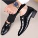 New Leather Shoes Men's Business Dress Shoes Korean Men's Shoes Youth Large Size Pointed Wear-resistant Breathable Casual Wedding Shoes_vogvips.com