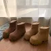Women's Boots:Fashion Simple Design Thick Sole Fleece Warm 2024 Winter New Trendy Wear Non-slip Versatile,Light_vogvips.com