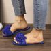 Floral-decorated Flat Sandals Available In Multiple Colors, Fashionable One-strap Sandals, Versatile For Beach And_vogvips.com
