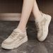 ZY1622 White Sneakers 2025 Autumn New Sports Student Board Shoes Korean Style Trendy Thick-Soled Casual Shoes For Women_vogvips.com