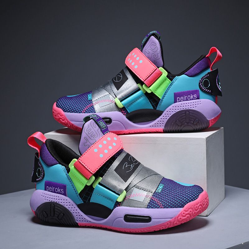 Men’s Shoes Children's basketball shoes have friction sound spring and autumn boys' sports shoes breathable training basketball shoes_vogvips.com