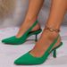 Cross-border Foreign Trade Shoes, European And American Large Size High-heeled Sandals, New Style Shallow Pointed Toe_vogvips.com