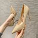 8CM Black Sexy Elegant European And American Style Small 31 32 33 High Heels, Stiletto Heel, Versatile Pointed Toe,_vogvips.com
