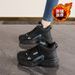 Winter Women's Fleece-Lined High-Top Dad Shoes, Korean Version Versatile Thick-Soled Height-Increasing Warm Cotton Sneak_vogvips.com