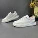 Men's Thick Soled White Toe Layer Cowhide Sports Board Shoes, Versatile And Trendy Men's Shoes_vogvips.com