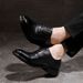 Plus-size leather shoes Business dress shoes men's British vintage washed horse shoes wedding shoes_vogvips.com
