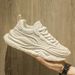 Men's Embossed Mesh Chunky Platform Sneakers Breathable Lace Up Non Slip Fashion Street Walking Casual Trainers_vogvips.com