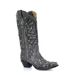 Vintage Pointe Women's Shoes Embroidery Ethnic Style Tall Solid Color Thick Heel Plus Size Fashion Boots_vogvips.com