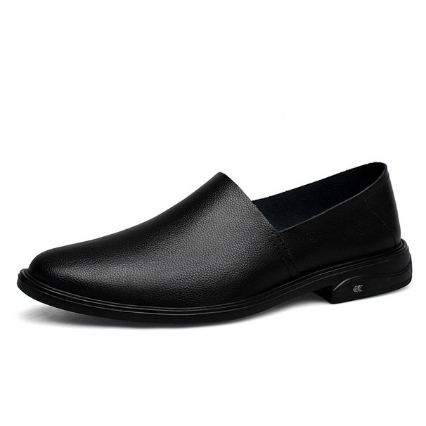 Wind Men's Small Leather Shoes Low-top Casual Men's Shoes Large Size Lazy Shoes_vogvips.com