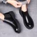 European Warm Series Men's Martin Autumn British Style Black Mid-top Short Boots Non-slip Korean Trend_vogvips.com