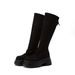 Slimming Pleated Long Women Over-the-Knee High Tube Suede Stretch Riding Hidden Heel Reverse Boots_vogvips.com