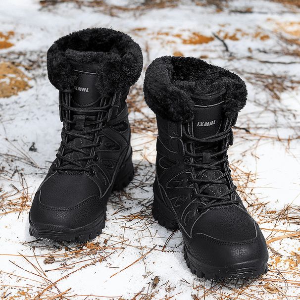 Women's Winter Snow Boots With Fleece Lining, Non-Slip Rubber Sole, Warm & Comfortable Casual Shoes For Cold Weather Cotton Shoes, Women's Boots_vogvips.com