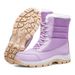 Cotton Shoes, Cold Resistant Boots, Women's Outdoor Boots With Thick Fleece And Warm Snow Boots_vogvips.com