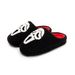 Halloween Horror Skull Cotton Autumn Winter Plush Slippers Men's Silent Soft Sole Furry Shoes_vogvips.com