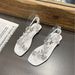 Women's Classic Rhinestone Flat Sandals French Style Summer Shoes Versatile Flat Skirts Pairing Absolutely Gorgeous Fairy like Look_vogvips.com