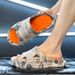 New Fashion Men Slippers Print Men Slides Male Summer Shoes Thick Sole Comfortable Home Outdoor Stylish Massage Shoes Hot Sale_vogvips.com