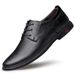 Men's Dress Leather Shoes Men's Head Tie Tie Pointed Casual Plaid_vogvips.com