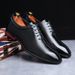 Casual Polished British Plus Size Trendy Square Toe Business Dress Hairstylist Leather Shoes, Men's Wedding Shoes ,_vogvips.com
