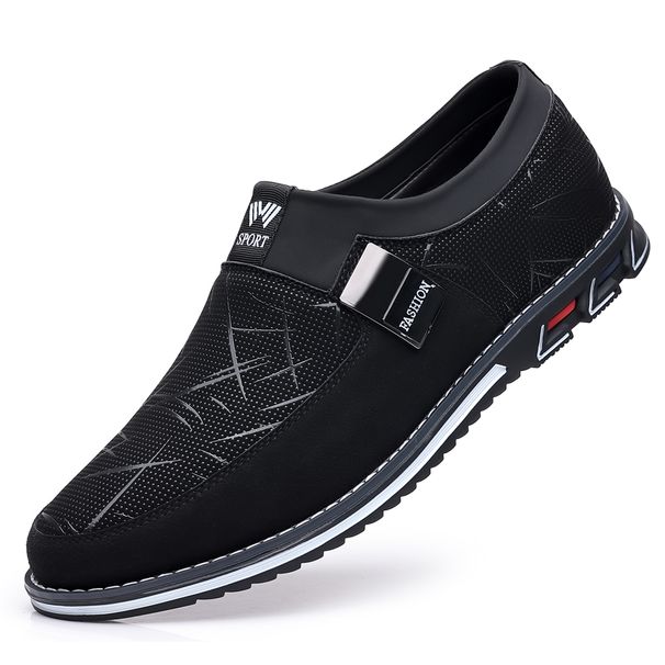 Men's New Fashionable Casual Leather Shoes With Color Blocking And Trendy Foot Covers, Plus Size Men's Shoes_vogvips.com