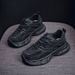 Internet Celebrity Super Hot Dad Autumn New Versatile All Black Sports Anti Slip Running Casual Women's Shoes_vogvips.com