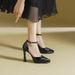 MTX 105-5 Sexy Elegant Pointed Toe Stiletto Heels One-Strap Hollow High Heel Sandals Waterproof Platform Comfortable Single_vogvips.com