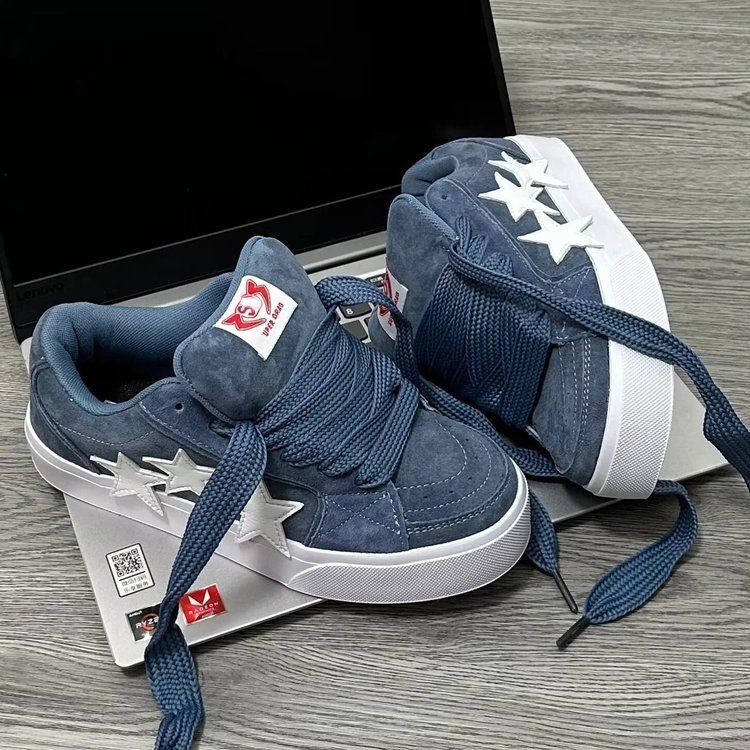 Niche High-End Suede Retro Street Sneakers Men And Women, Summer New Dirt-Resistant Casual Star Loafers For Women_vogvips.com