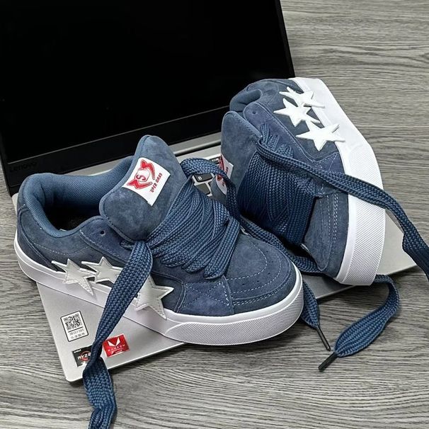 Niche High-End Suede Retro Street Sneakers Men And Women, Summer New Dirt-Resistant Casual Star Loafers For Women_vogvips.com