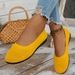 2025 Summer New European And American Style Large Size Round Toe Flat Fly Knit Women's Loafers Wholesale_vogvips.com