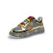 Women's Fashion Sneakers With Rhinestones, Glitter & Animal Print - Comfortable Low Heel Round Toe Casual Shoes For Spring, Summer & Fall_vogvips.com