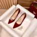 Women's Shoes Elegant Pointed Toe High Heel Pumps - Soft Leather Red Wedding Party Shoes For Bride & Bridesmaid, Comfortable Stiletto Dress Shoes_vogvips.com