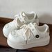 Wasteland-style Korean-style Thick-soled White For Women, 2026 New Spring/summer Popular Height-increasing Sneakers_vogvips.com