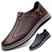 Men's Shoes Hole Hole Breathable Hand Scratch Business Casual Leather Shoes Soft Sole Soft Surface Board Shoes Driving Shoes Doudou Shoes_vogvips.com