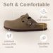 Bebealy Fashion Clogs For Women And Men Womens Suede Clogs-Mules Womens Mens House Slipers With Arch Support Soft Home Slippers_vogvips.com