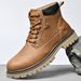Men's Casual Mid-Cut Martin Boots - Durable Work Boots With Anti-Slip Rubber Sole, Comfortable For Outdoor (Sizes 38-47, Black/Tan/Brown)_vogvips.com