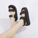 Women’s Shoes Summer New Open Toe Woven Hollow Flat Sandald Roman Shoes Trend Heightening Women's Shoes_vogvips.com